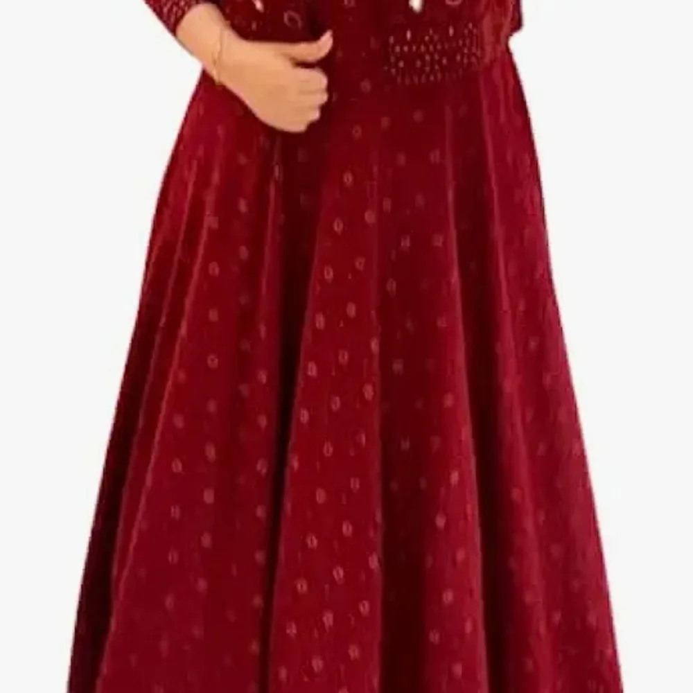 New Elegant Maroon real mirror Maxi Dress + jacket Size L - Picture 3 of 9